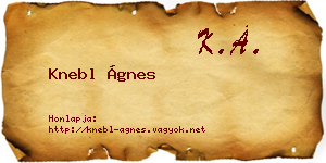 Knebl Ágnes névjegykártya